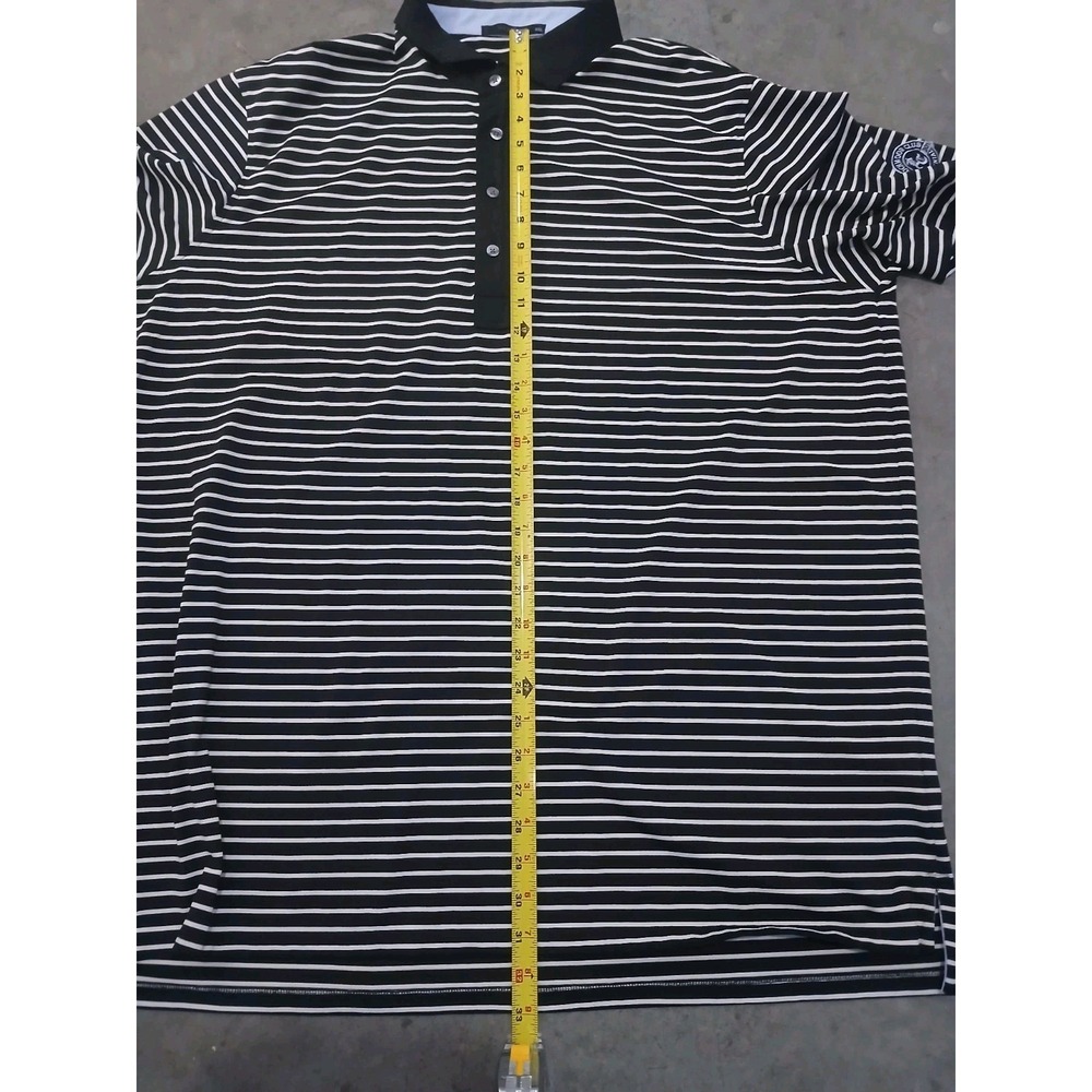 Greyson Golf Polo Shirt Performance Mens Size XXL Logo Black striped - Picture 10 of 10